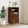 Image de vidaXL Buffet haut Chêne fumé 60x36x110 cm Bois d'ingénierie 831481