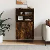 Image de vidaXL Buffet haut Chêne fumé 60x36x110 cm Bois d'ingénierie 831489