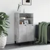 Image de vidaXL Buffet haut Gris béton 60x36x110 cm Bois d'ingénierie831496