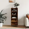 Image de Buffet haut Chêne fumé 40x36x110 cm Bois d ingénierie