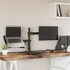 Image de Support de moniteur noir acier VESA 75 100 mm