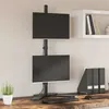 Image de Support de moniteur double noir acier VESA 75 100 mm
