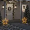 Image de vidaXL Décoration Lumineuse Étoile de Noël avec Piquets 80 LED, Lumière d'Étoile de Noël, Ornement de Noël Fête Maison Jardin, Moderne, 60 cm