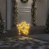 Image de vidaXL Décoration Lumineuse Étoile de Noël avec Piquets 50 LED 3 pcs, Lumières d'Étoile de Noël, Ornements de Noël Fête Maison Jardin, Moderne, 29 cm