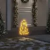 Image de vidaXL Décoration Lumineuse Arbre de Noël avec Piquets 50 LED 3 pcs, Lumières d'Arbre de Noël, Ornements de Noël Fête Maison Jardin, Moderne, 30 cm