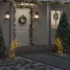 Image de Décoration lumineuse météore de Noël avec piquets 80 LED 62 cm