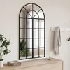 Image de vidaXL Miroir mural noir 60x110 cm arche fer 3200606