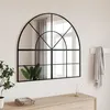 Image de vidaXL Miroir mural noir 100x90 cm arche fer 3200611