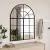 Image de vidaXL Miroir mural noir 80x100 cm arche fer 3200632