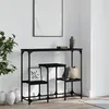 Image de Table console noir 89,5x28x76 cm bois d ingénierie
