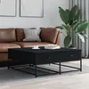 Image de Table basse noir 100x99x40 cm bois d ingénierie