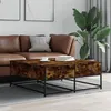 Image de vidaXL Table basse chêne fumé 100x99x40 cm bois d'ingénierie 835296