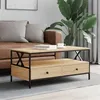 Image de Table basse chêne sonoma 100x51x45 cm bois d ingénierie