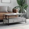 Image de vidaXL Table basse sonoma gris 100x51x45 cm bois d'ingénierie 835302