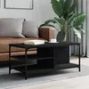 Image de vidaXL Table basse Noir 100x50x45 cm Bois d'ingénierie 835304