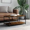 Image de Table basse chêne fumé 90x49x40 cm bois d ingénierie