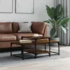 Image de vidaXL Table basse chêne fumé 102x60x45 cm bois d'ingénierie 835316