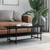 Image de vidaXL Table basse Noir 100x50x40 cm Bois d'ingénierie835319