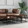 Image de vidaXL Tables basses gigognes 5 pcs chêne fumé bois d'ingénierie 835336