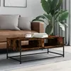Image de Table basse chêne fumé 100x51x40 cm bois d ingénierie