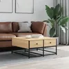 Image de vidaXL Table basse chêne sonoma 80x80x40 cm bois d'ingénierie 835355