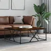 Image de vidaXL Table Basse, Table d'Appoint, Bout de Canapé, Meuble de Salle de SéJour Salon Maison Intérieur, Moderne, Chêne Fumé Bois d'Ingénierie 835366