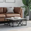 Image de vidaXL Table Basse, Table d'Appoint, Bout de Canapé, Meuble de Salle de SéJour Salon Maison Intérieur, Moderne, Sonoma Gris Bois d'Ingénierie