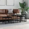 Image de vidaXL Tables basses gigognes 3 pcs noir bois d'ingénierie 835389