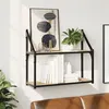 Image de vidaXL Étagère murale 2 niveaux chêne sonoma 60x21x51 cm 835460