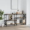 Image de vidaXL Table console chêne fumé 150x29x76,5 cm bois d'ingénierie 835471