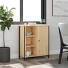 Image de vidaXL Buffet, Meuble de Rangement avec Porte, Armoire latérale, Organisateur de Salon Maison Intérieur Chêne Sonoma Bois d'Ingénierie 835495