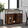 Image de vidaXL Buffet chêne fumé 100x35x80 cm bois d'ingénierie 835506