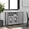 Image de vidaXL Buffet sonoma gris 100x35x75 cm bois d'ingénierie 835512