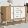 Image de vidaXL Buffet, Armoire avec Tiroir et Porte, Garde-robe avec Pieds, Meuble de Rangement avec Compartiment, Moderne, Blanc et 358599