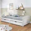 Image de vidaXL Lit de jour avec 2 tiroirs IRUN blanc 90x200 cm bois pin massif, canapé-lit, canapé lit de jour, cadre de lit de jour, lit d'appoint