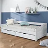 Image de vidaXL Lit de jour avec 2 tiroirs IRUN blanc 90x200 cm bois pin massif, canapé-lit, canapé lit de jour, cadre de lit de jour, lit d'appoint