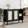 Image de vidaXL Dressoir SENJA 112x40x80 cm rattan massief grenenhout zwart358030