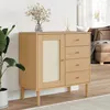 Image de vidaXL Buffet SENJA aspect rotin marron 80x40x80 cm bois massif de pin 358037