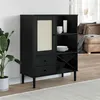 Image de vidaXL Buffet SENJA aspect rotin noir 90x40x112cm bois massif de pin 358054