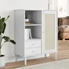 Image de vidaXL Buffet SENJA aspect rotin blanc 90x40x112cm bois massif de pin 358056