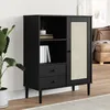 Image de vidaXL Buffet SENJA aspect rotin noir 90x40x112cm bois massif de pin 358057