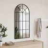 Image de vidaXL Miroir mural noir 50x100 cm arche fer 358626