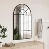 Image de vidaXL Miroir mural noir 60x100 cm arche fer 358627