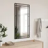 Image de vidaXL Miroir mural noir 50x100 cm rectangulaire fer 358630