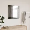 Image de vidaXL Miroir mural noir 60x60 cm carré fer 358635