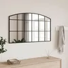 Image de vidaXL Miroir mural noir 100x60 cm arche fer 358639