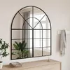 Image de vidaXL Miroir mural noir 100x50 cm arche fer 358652