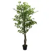 Image de vidaXL Kunstplant ficus 378 bladeren 80 cm groen359015