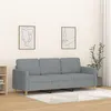 Image de vidaXL Canapé à 3 places Gris clair 180 cm Tissu