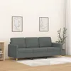 Image de vidaXL Canapé à 3 places Gris foncé 180 cm Tissu